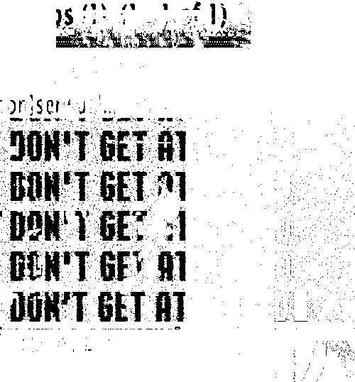 A flickering animated gif where the repeated text "don't get attacked" appears among silhouetted imagery of a woman and city streets, along with the gray-and-white checkered pattern of a transparent png as seen in Photoshop