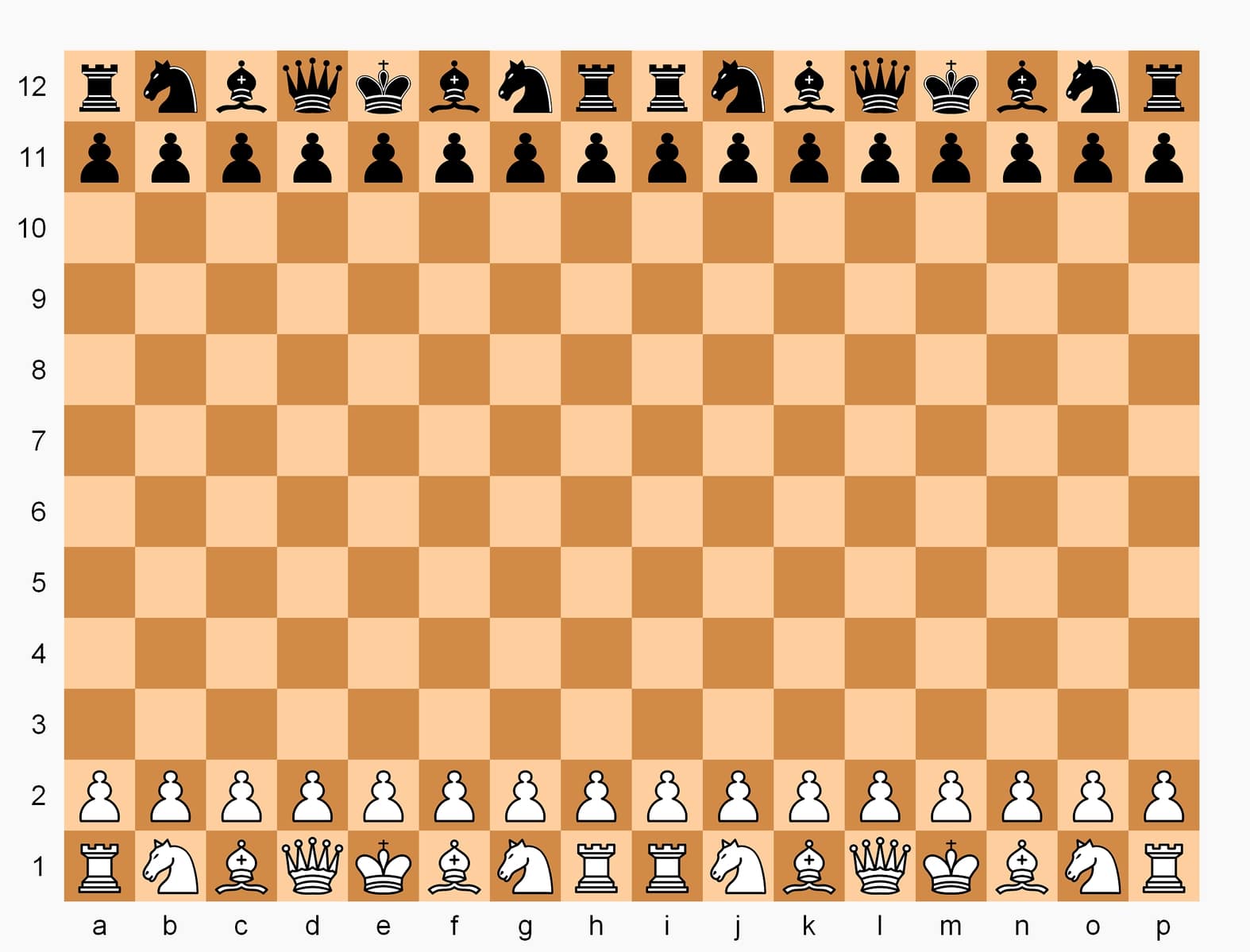 A double-sized chess baord